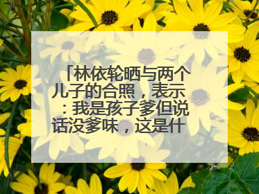 林依轮晒与两个儿子的合照,表示:我是孩子爹但说话没爹味,这是什么梗?