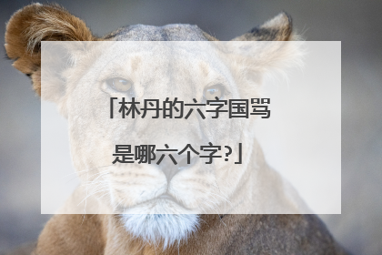 林丹的六字国骂是哪六个字?