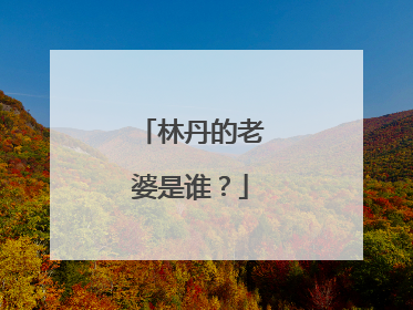 林丹的老婆是谁？