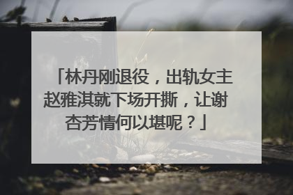 林丹刚退役,出轨女主赵雅淇就下场开撕,让谢杏芳情何以堪呢?
