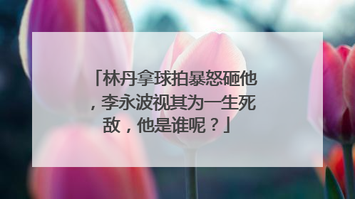林丹拿球拍暴怒砸他,李永波视其为一生死敌,他是谁呢?
