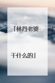 林丹老婆干什么的