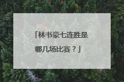 林书豪七连胜是哪几场比赛？