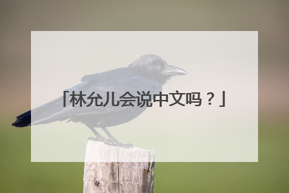 林允儿会说中文吗？