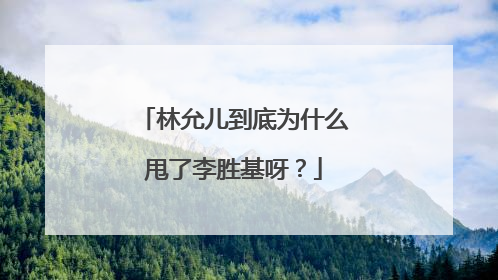 林允儿到底为什么甩了李胜基呀?