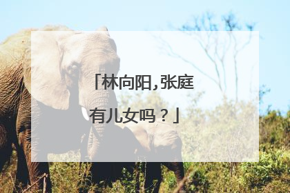 林向阳,张庭有儿女吗？