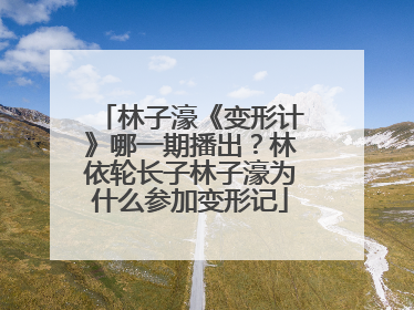 林子濠《变形计》哪一期播出？林依轮长子林子濠为什么参加变形记