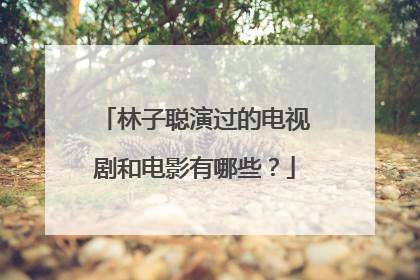 林子聪演过的电视剧和电影有哪些?