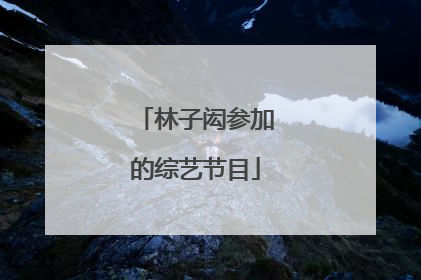 林子闳参加的综艺节目