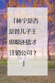 林宁是否是替儿子王思聪还债才注销公司？