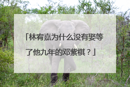 林宥嘉为什么没有娶等了他九年的邓紫棋？