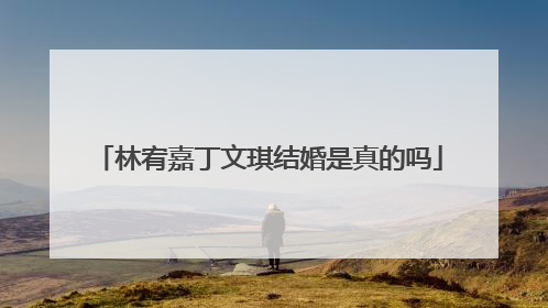 林宥嘉丁文琪结婚是真的吗