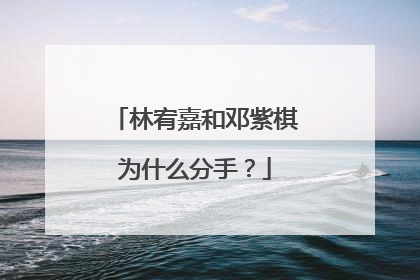 林宥嘉和邓紫棋为什么分手?