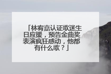 林宥嘉认证歌迷生日应援,预告金曲奖表演疯狂感动,他都有什么歌?