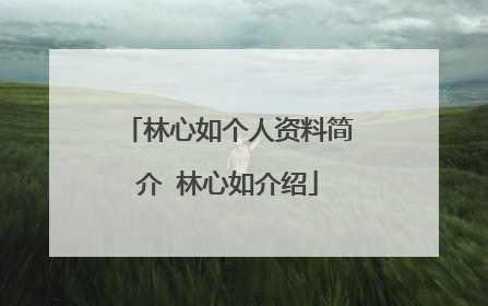 林心如个人资料简介 林心如介绍