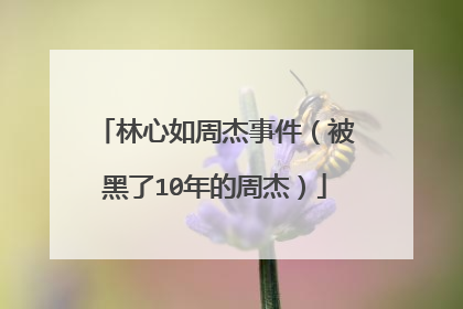 林心如周杰事件（被黑了10年的周杰）