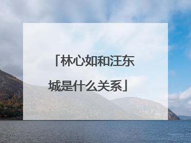 林心如和汪东城是什么关系