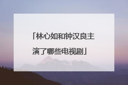 林心如和钟汉良主演了哪些电视剧