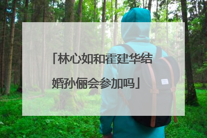 林心如和霍建华结婚孙俪会参加吗