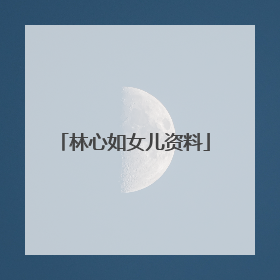 林心如女儿资料