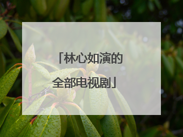 林心如演的全部电视剧