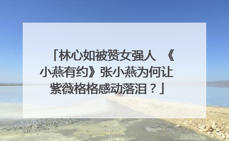 林心如被赞女强人 《小燕有约》张小燕为何让紫薇格格感动落泪？