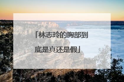 林志玲的胸部到底是真还是假