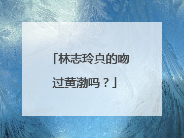 林志玲真的吻过黄渤吗?
