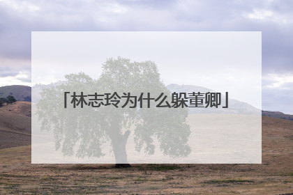 林志玲为什么躲董卿