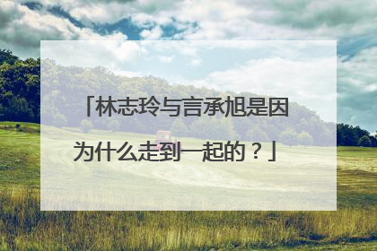 林志玲与言承旭是因为什么走到一起的?