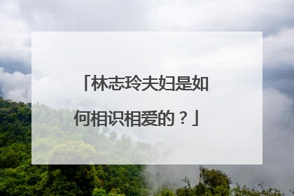 林志玲夫妇是如何相识相爱的？