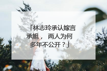 林志玲承认嫁言承旭, 两人为何多年不公开?