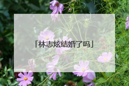 林志炫结婚了吗