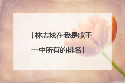 林志炫在我是歌手一中所有的排名