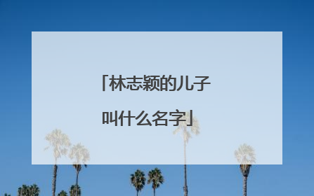 林志颖的儿子叫什么名字