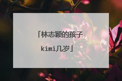 林志颖的孩子kimi几岁