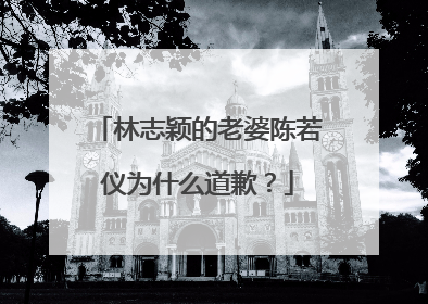 林志颖的老婆陈若仪为什么道歉?