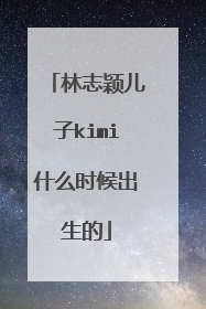 林志颖儿子kimi什么时候出生的