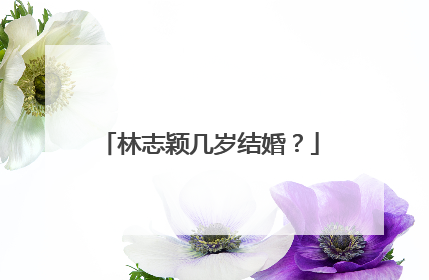 林志颖几岁结婚?