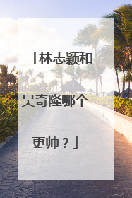 林志颖和吴奇隆哪个更帅？