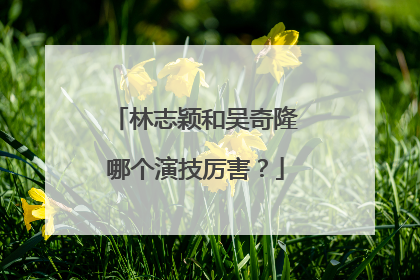 林志颖和吴奇隆哪个演技厉害？