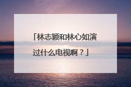 林志颖和林心如演过什么电视啊？