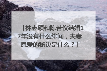 林志颖和陈若仪结婚17年没有什么绯闻，夫妻恩爱的秘诀是什么？