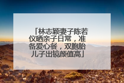 林志颖妻子陈若仪晒亲子日常,准备爱心餐,双胞胎儿子出镜颜值高