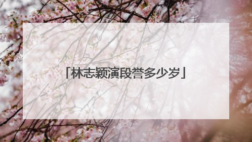 林志颖演段誉多少岁