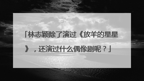 林志颖除了演过《放羊的星星》，还演过什么偶像剧呢？
