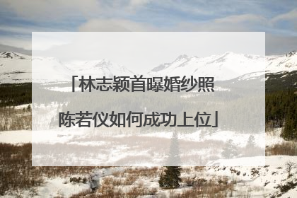 林志颖首曝婚纱照 陈若仪如何成功上位