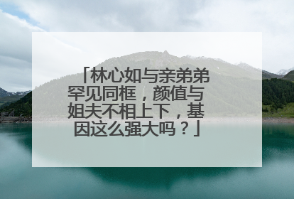 林心如与亲弟弟罕见同框，颜值与姐夫不相上下，基因这么强大吗？