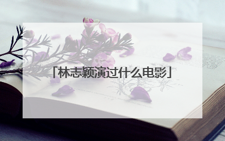 林志颖演过什么电影