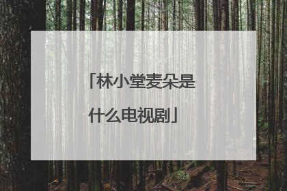 林小堂麦朵是什么电视剧